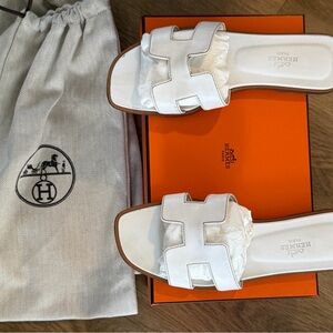 Hermes White Women's Sandals